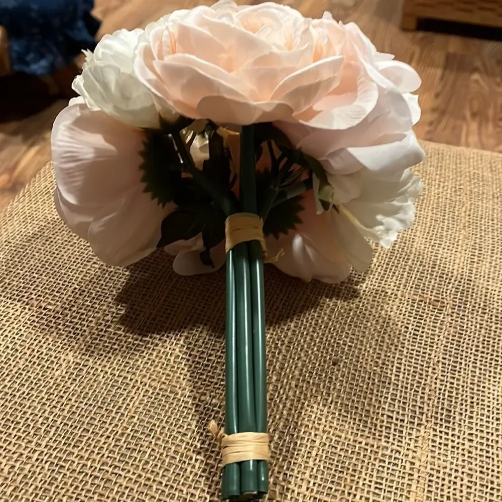 Peony, rose and ranunculus bouquet